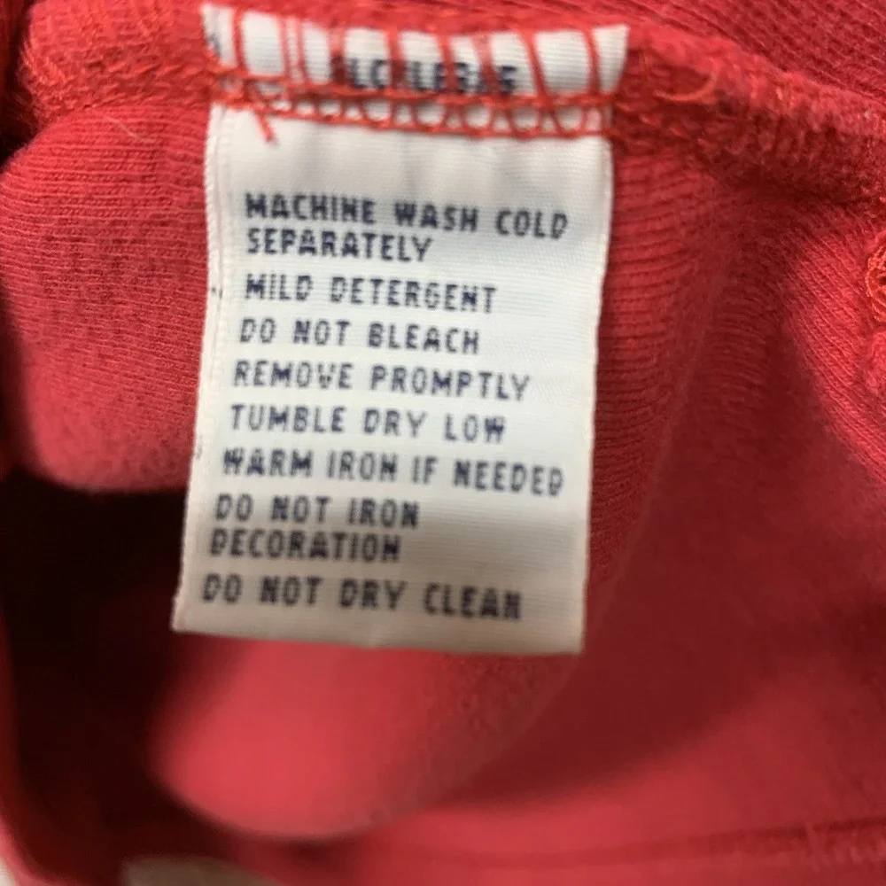 Polo Ralph Lauren‎ Sweatshirt Mens XL Red  1/4 Zip Pullover Adult 100%Cotton Vtg